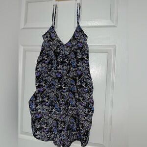 Kimchi Blue Black Dress with Purple and Blue Romper